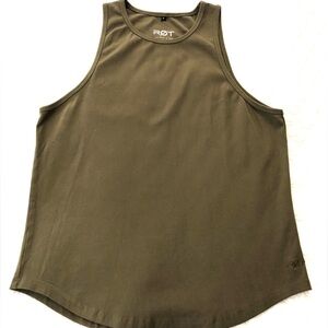 RQT Olive Green Tank Top w/Rounded Hemline